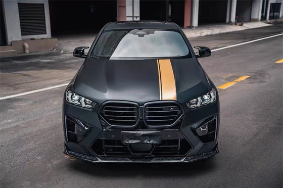 لسيارة بي ام دبليو X5M X6M كيس جسم ألياف الكربون X5M X6M ألياف الكربون الأمامية شفتي Diffuser Spoiler الجانبي سترة غطاء