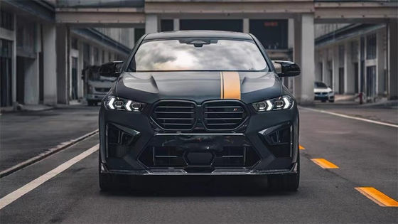 لسيارة بي ام دبليو X5M X6M كيس جسم ألياف الكربون X5M X6M ألياف الكربون الأمامية شفتي Diffuser Spoiler الجانبي سترة غطاء