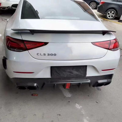 مبيعات 2018-2022 لميرسيدس CLS300 CLS350 W257 مجموعة جسم الألياف الكربونية CLS ألياف الكربونية المقبلة المكافحة المتعثرة خلفية الواسع