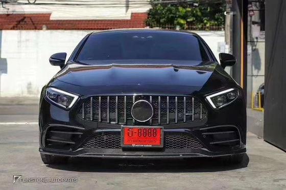 مبيعات 2018-2022 لميرسيدس CLS300 CLS350 W257 مجموعة جسم الألياف الكربونية CLS ألياف الكربونية المقبلة المكافحة المتعثرة خلفية الواسع
