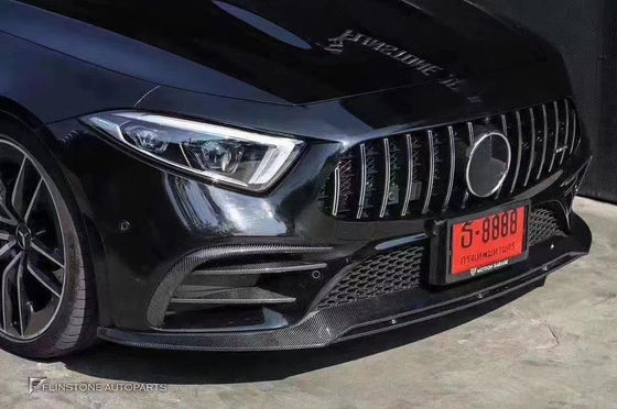مبيعات 2018-2022 لميرسيدس CLS300 CLS350 W257 مجموعة جسم الألياف الكربونية CLS ألياف الكربونية المقبلة المكافحة المتعثرة خلفية الواسع
