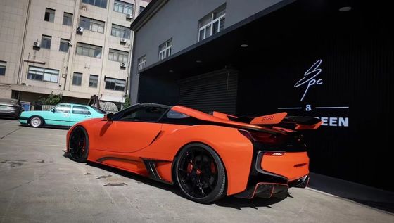 I8 BMW Car Body Kit 2018 - 2019 كربون فايبر سبويلر الجبهة المصد سبويلر الجناح