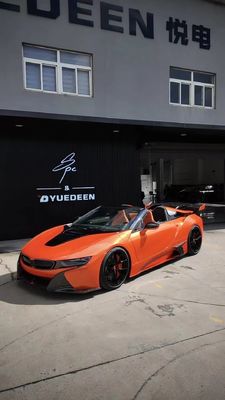 I8 BMW Car Body Kit 2018 - 2019 كربون فايبر سبويلر الجبهة المصد سبويلر الجناح