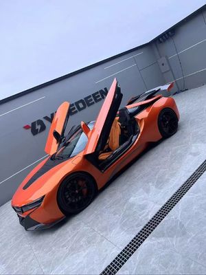 I8 BMW Car Body Kit 2018 - 2019 كربون فايبر سبويلر الجبهة المصد سبويلر الجناح