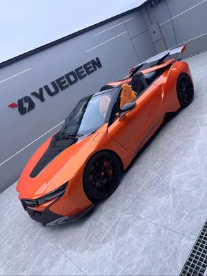 I8 BMW Car Body Kit 2018 - 2019 كربون فايبر سبويلر الجبهة المصد سبويلر الجناح