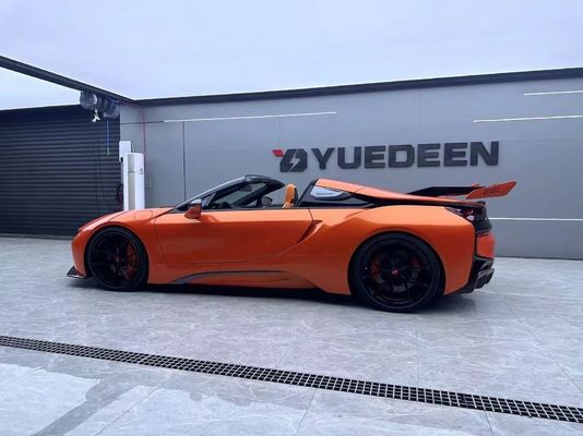 I8 BMW Car Body Kit 2018 - 2019 كربون فايبر سبويلر الجبهة المصد سبويلر الجناح