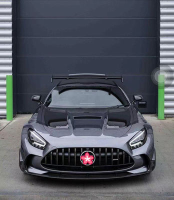 قطع غيار السيارات لميرسيدس AMG GT GTC GTS مجموعة جسم AMG GT تحديثات السلسلة السوداء الطراز الأمامي والخلفي مضارب سبويلر غطاء جسم