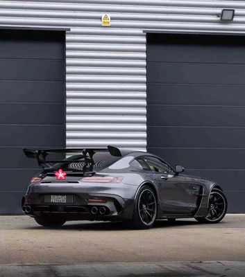 قطع غيار السيارات لميرسيدس AMG GT GTC GTS مجموعة جسم AMG GT تحديثات السلسلة السوداء الطراز الأمامي والخلفي مضارب سبويلر غطاء جسم
