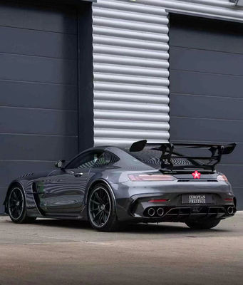قطع غيار السيارات لميرسيدس AMG GT GTC GTS مجموعة جسم AMG GT تحديثات السلسلة السوداء الطراز الأمامي والخلفي مضارب سبويلر غطاء جسم