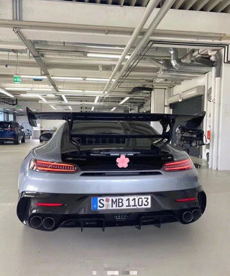 قطع غيار السيارات لميرسيدس AMG GT GTC GTS مجموعة جسم AMG GT تحديثات السلسلة السوداء الطراز الأمامي والخلفي مضارب سبويلر غطاء جسم