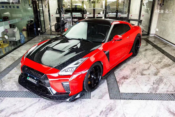 لمجموعة جسد نيسان GTR GTR R35 ترقية مجموعة جسد ألياف الكربون الأمامية والخلفية