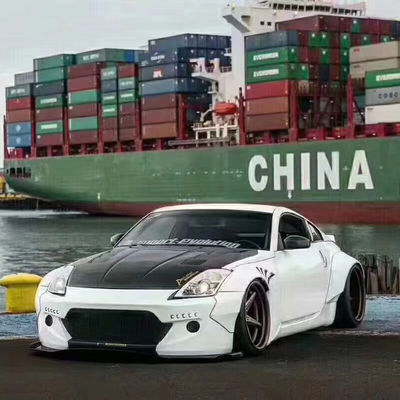 350Z نيسان كيس الجسم الراتنج ألياف الصدفة الخلفية المشتت السيارات الأمامية المشتت الجانبي