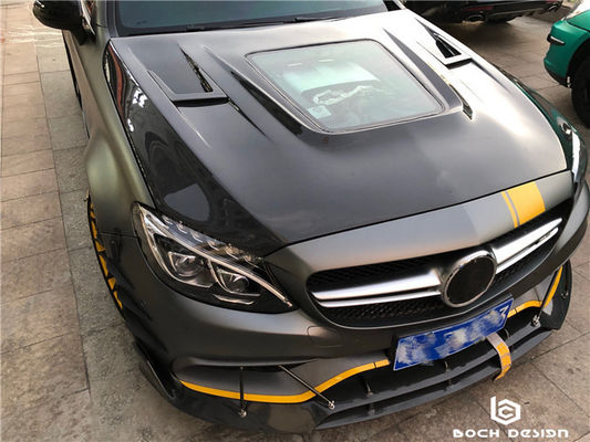 غطاء الألياف الكربونية لبنز C63 كوبيه مواد الألياف الكربونية C63 غطاء غطاء محرك غطاء