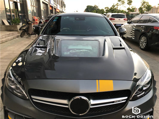 غطاء الألياف الكربونية لبنز C63 كوبيه مواد الألياف الكربونية C63 غطاء غطاء محرك غطاء