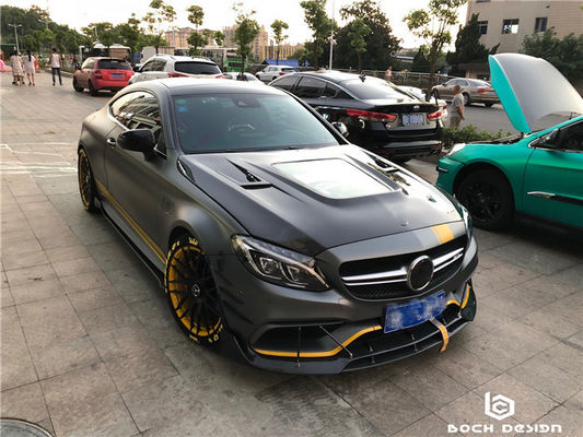 غطاء الألياف الكربونية لبنز C63 كوبيه مواد الألياف الكربونية C63 غطاء غطاء محرك غطاء