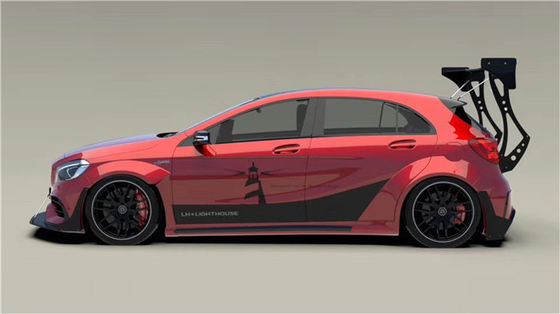 لمرسيديس AMG A45 مجموعة جسم الألياف الكربونية A45 تحديث أعلى أسلوب الجبهة المفرشة الواسعة الجسم