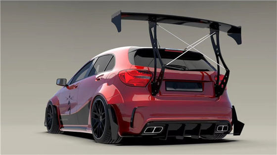 لمرسيديس AMG A45 مجموعة جسم الألياف الكربونية A45 تحديث أعلى أسلوب الجبهة المفرشة الواسعة الجسم