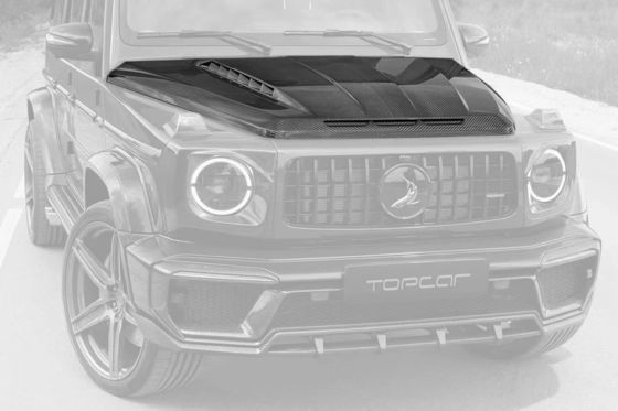 لـ Benz G-class W464 W463 G500 G550 G63 G350 غطاء آلة الألياف الكربونية W464 W463 Upgrade Topcar Style Cover