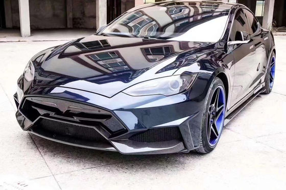 بيع Model S Body Kit ألياف الكربون الأمامية والخلفية المقابس الجانبية