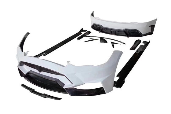 بيع Model S Body Kit ألياف الكربون الأمامية والخلفية المقابس الجانبية
