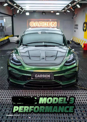 FPR 2019 Spoiler For Tesla Model 3 Body Kit 2022 ACP Style أمامية و خلفية