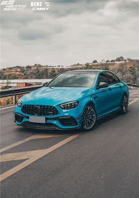 أجزاء السيارات مجموعة جسم ألياف الكربون لمرسيديس E63S 2021 E63s كربون ألياف السيارات Diffuser Spoiler Body Kitl