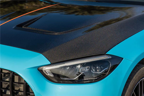 قطع غيار السيارات لمرسيديس W206 C180C260 C300 غطاء فتحة المحرك من الألياف الكربونية