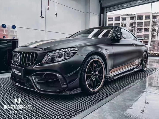 قطع غيار السيارات لميرسيدس C63 C63S كوبيه كيس الجسم C63 C63S كوبيه ترقية أسلوب IMP الأمامية والخلفية مضارب سبويلر كيس الجسم