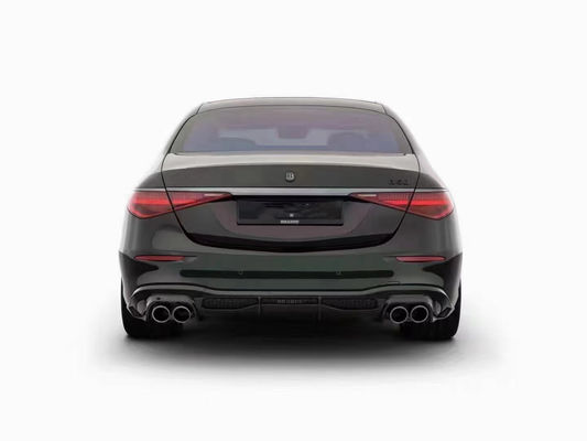 لـ مرسيدس S-Class W223 S400 S450 مجموعة جسم ألياف الكربون W223 Maybach تم ترقيته BUS Style Front Shove Diffuser Spoiler