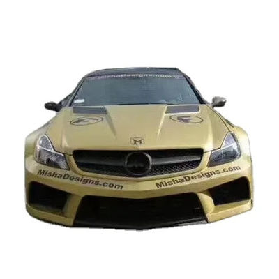 لمرسيديس SL R230 عريضة الجسم SL R230 تحديث أسلوب ميشا المقدمة والخلفية مضارب سبويلر عريضة الجسم
