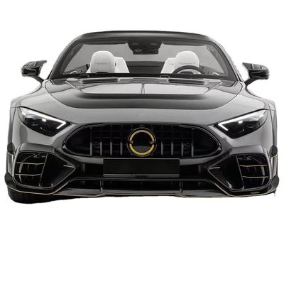 لمرسيديس SL63 مجموعة جسم ألياف الكربون SL63 تحديث أسلوب MSY ألياف الكربون المنتشر الشفاه الأمامية