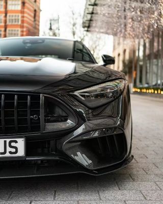SL63 مرسيدس بنز SL كيت جسم 2015 - 2016 BS Style Hood Spoiler Front Lip Diffuser
